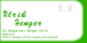 ulrik henger business card